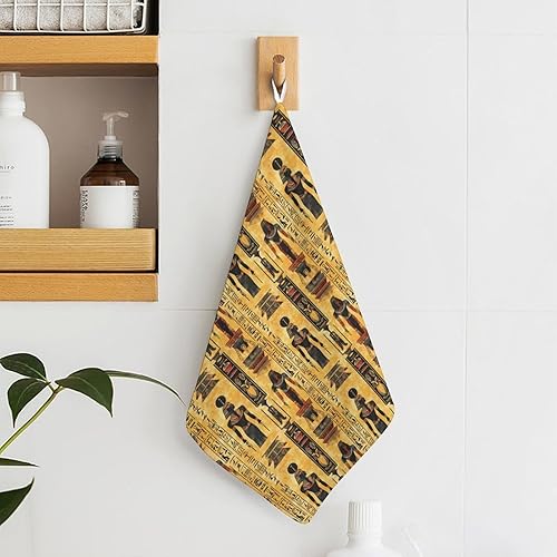 Miniatura 6 de Decorative Hand Towels for Bathroom - Retro Egypt Pattern A Print Soft Absorbent Small Bath Hand Towels for Kitchen, Farmhouse, Spa, Hotel, Guest