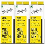 Serapheena Almond Flour Vanilla Victoria Mug Cake Mix, 42g x 3 | Keto, No Sugar, Diabetic Friendly, Quick and Easy to Make | Pack of 3