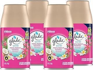 Glade Air Freshener Automatic Spray Refill, Exotic Tropical Blossoms Scent, 6.2 Oz., 4/Pack (318296)
