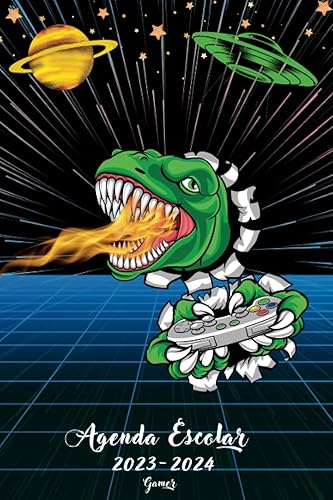 Agenda Escolar 2023-2024 GAMER: Organizador Semanal : Agosto 2023 a Julio 2024, una semana en 2 páginas | Para Niños, Niñas, Primaria, Secundaria, Estudiantes y Universitarios | Tema GAMER