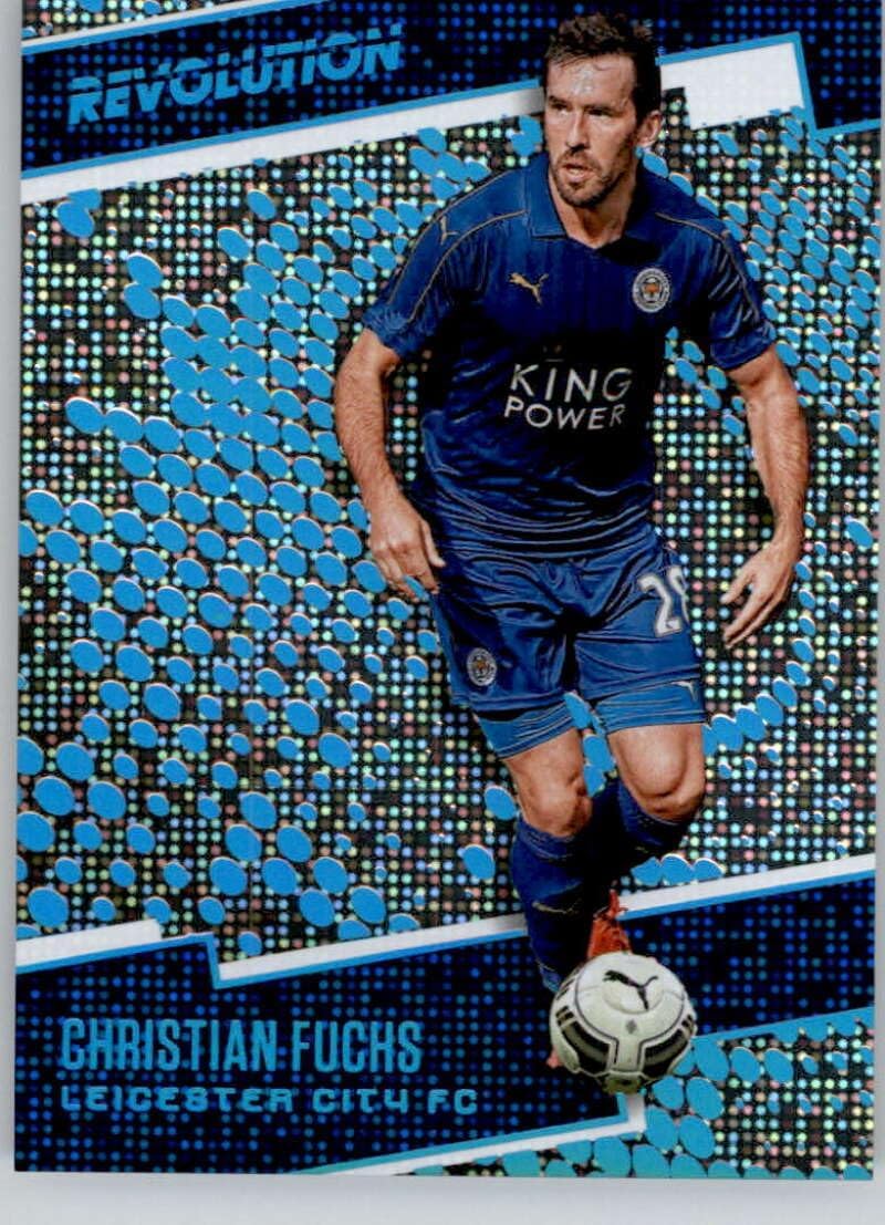 2017 Panini Revolution Disco #63 Christian Fuchs SER/25 Leicester City FC Official Soccer Card in Raw (NM or Better) Condition