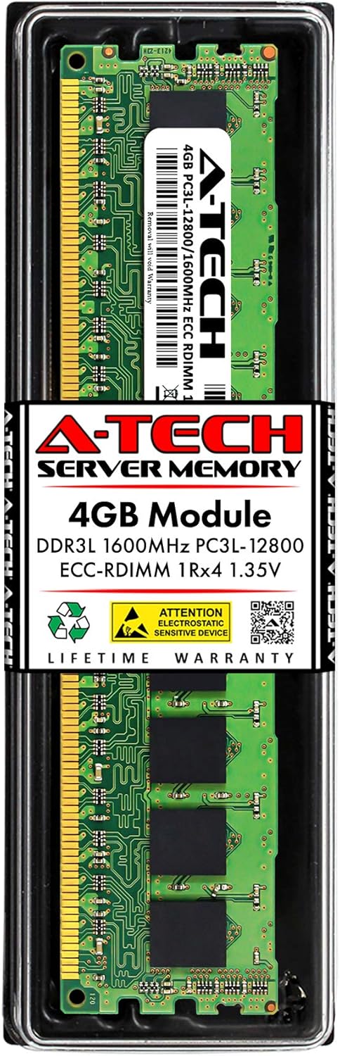 Kit RAM A-Tech 8GB (2x4GB) DDR3 1600 ECC RDIMM Pour Serveur - Neuf, Garantie à Vie