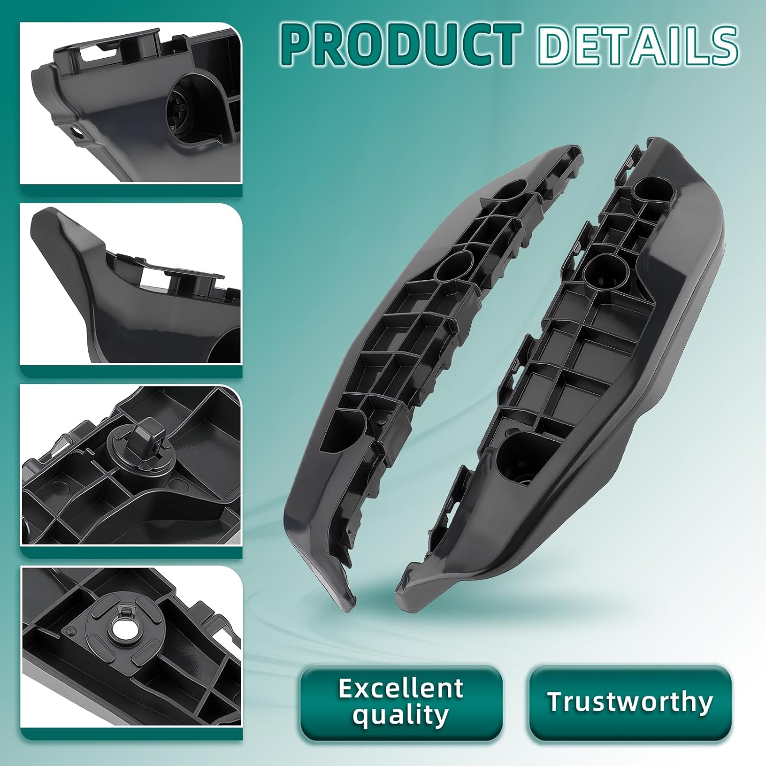 AUTOKAY 5211602120 Driver and Passenger Side Front Bumper Bracket Fits for Toyota Matrix Base AWD S XR XRS Wagon 4-Door 2009 2010 2011 2012 2013 2014 RE#5211502120 TO1042111 TO1043111