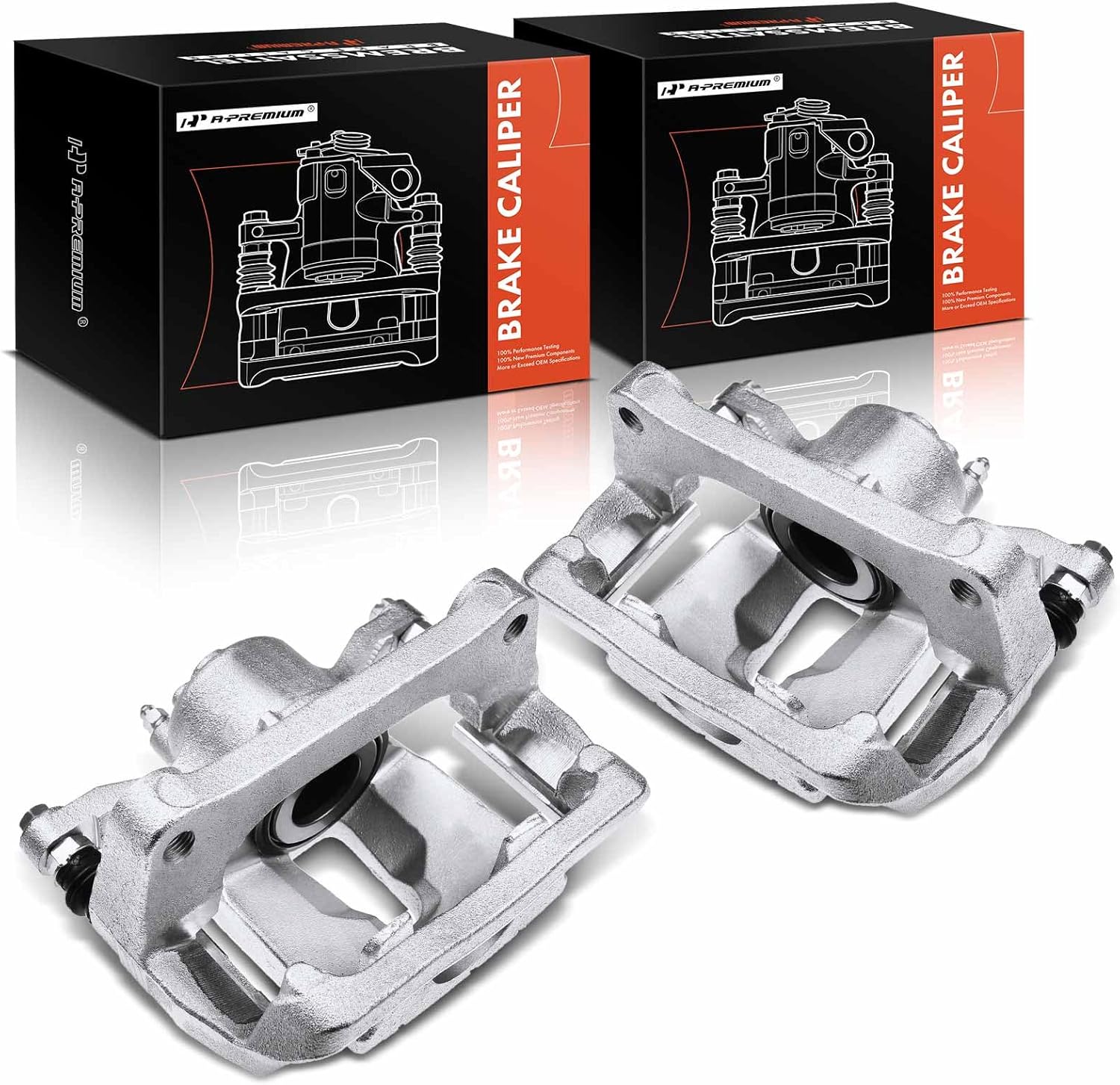 A-Premium Disc Brake Caliper Assembly with Bracket Compatible with Select Ford Models - For F-150/Lobo 2012 2013 2014 2015 2016 - Rear Driver and Passenger, 2-PC Set Rear Driver and Passenger Side