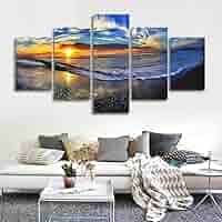 海景色 アートパネル 5枚セット キャンバス絵画 モダンインテリア 壁掛け Amazon.co.jp: Lift Gatherアートパネル 完成品 インテリア 海