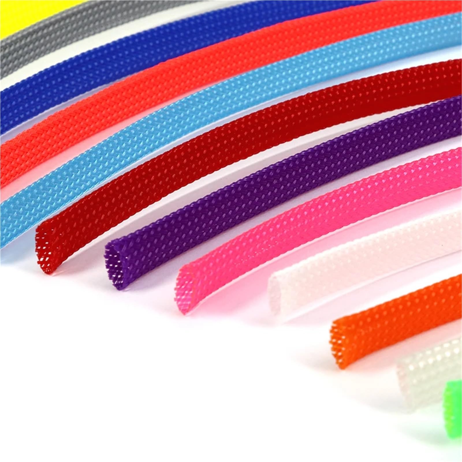 Copri Cavi 5 m/lotto Colore Puro Isolato Treccia Manicotto Stretto Filo PET Espandibile Manicotto Del Cavo Ignifugo Nylon Intrecciato Tubo di Maglia(Color1,40mm)
