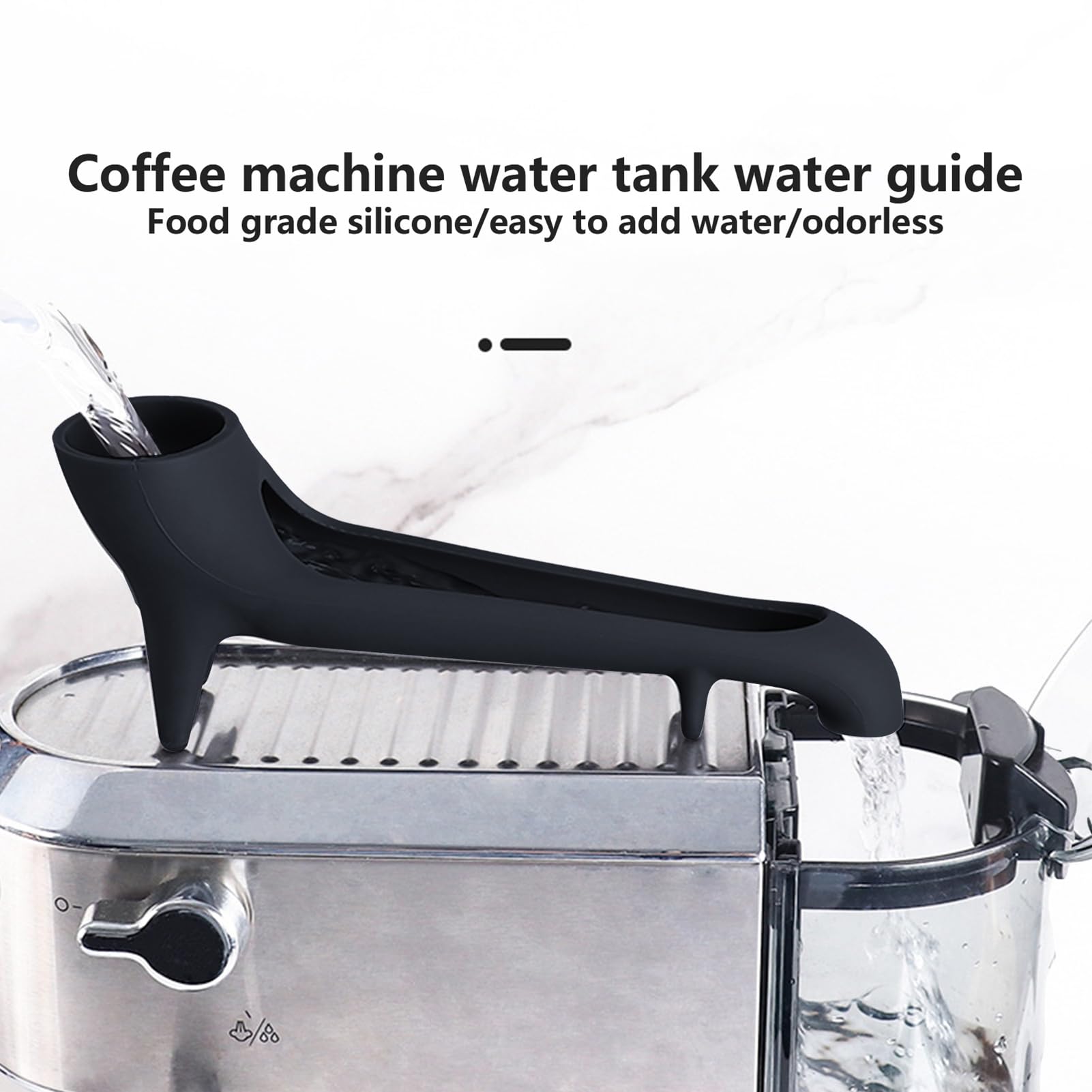 Watertanktrechter voor koffiezetapparaten, eenvoudig te vullen, waterafstotend voor koffiezetapparaten, lange trechter, watervuller voor koffiezetapparaten, overloopbeveiliging voor koffiezetapparaten