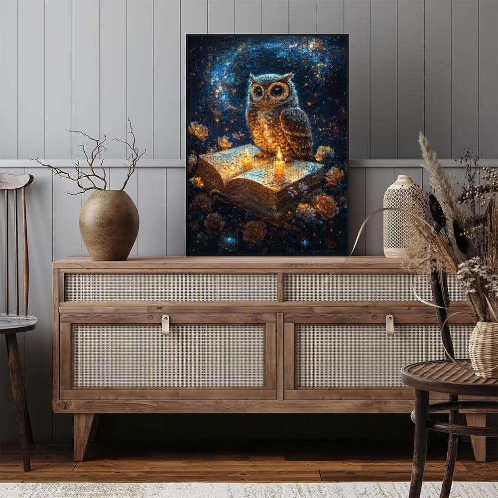 Puzzle 4000 Pezzi, Candela Gufo 3D Puzzle per Adulti Impegnativo, Educa Puzzles Artistico, Divertente E Stimolante Puzzles Decorativo per La Famiglia, Regalo e Decorazione Pareti DX0YL6-526