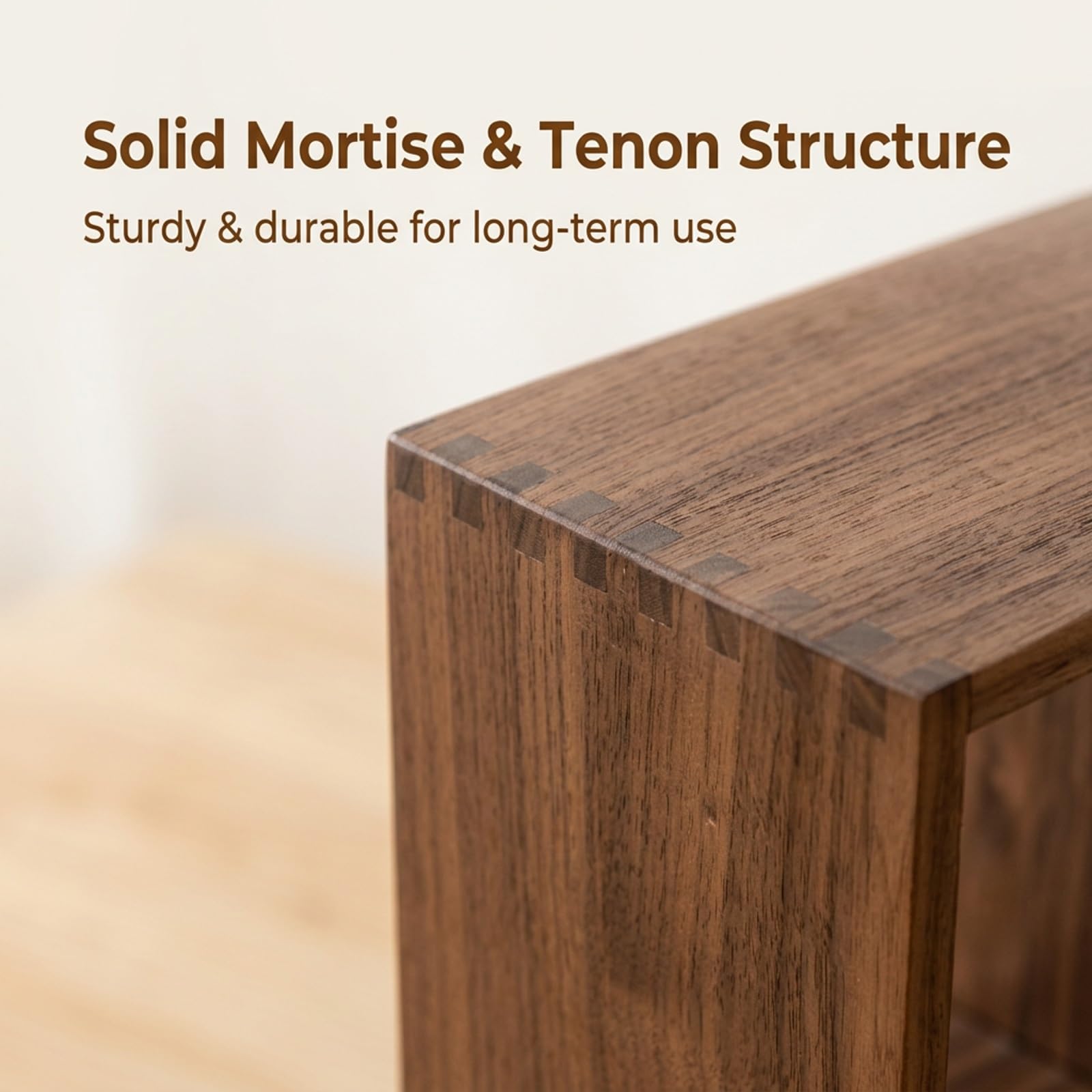 Estante Vinilos Madera Maciza, Soporte CD Vertical Nogal. | Estante vertical para discos de vinilo, mueble organizador para salón, sala de música.(20x18x108cm/7.9x7.1x42.5in)