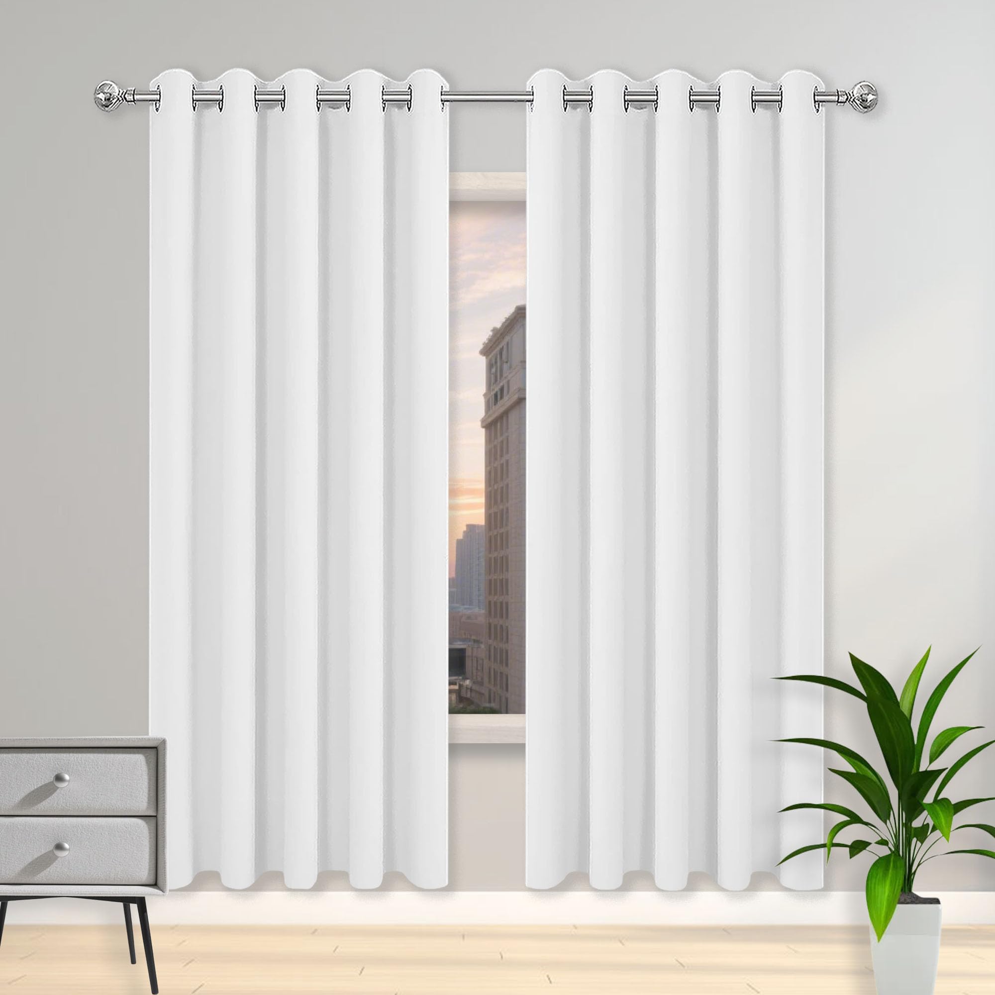 Rideau occultant blanc pour chambre créant une ambiance douce et reposante