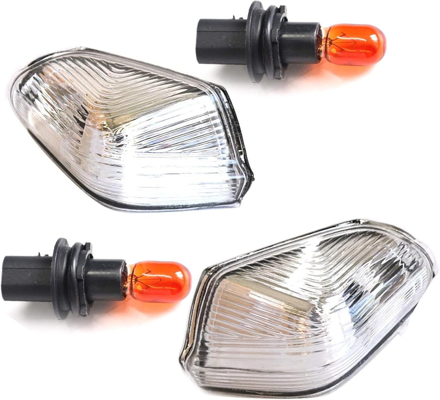 MP&PV Auto Parts Sprinter Side Mirror Indicator Light Cover w/Bulbs, L&R Turn Signal Blinker Lamp Assembly for MB Sprinter W906 VW Crafter 2006 Onwards (4pcs- Left&Right Light Covers with 2pcs Bulbs)