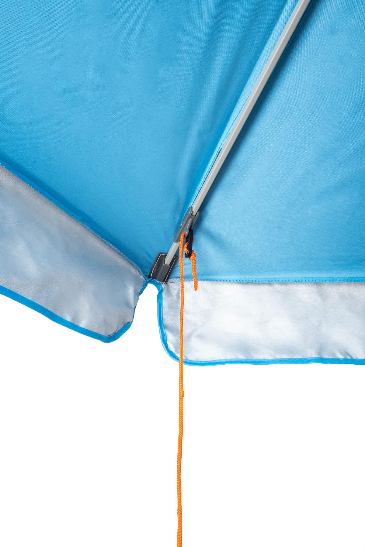 BRUNNER 0113013N Moderno Ombrellone da Sole Grigio/Azzurro, Solado, Diametro 200 Cm e Altezza 220 Cm