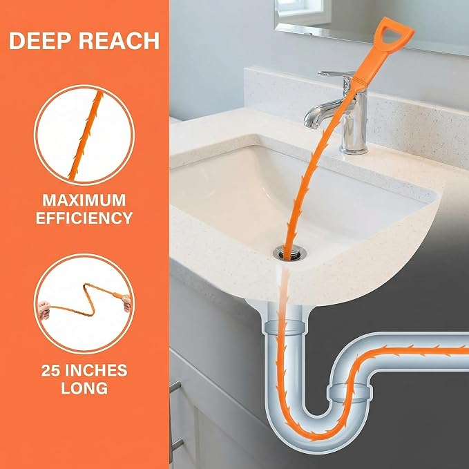 3 Pack 25 Inch Drain Snake Set miniatura 2