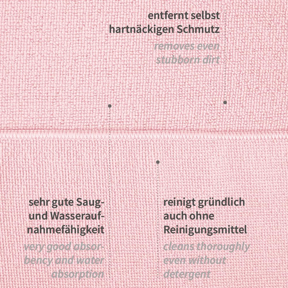 100 Stück Hygoclean Mikrofasertücher Micro Master Light | Polyester/Polyamid, rosa, L: 40cm, B: 40cm, Karton, Reinigungstücher, Mikrofasertücher, Putztücher | Polyester/Polyamid, L: 40 cm, B: 40 cm, Karton, Reinigungstücher, Putztücher