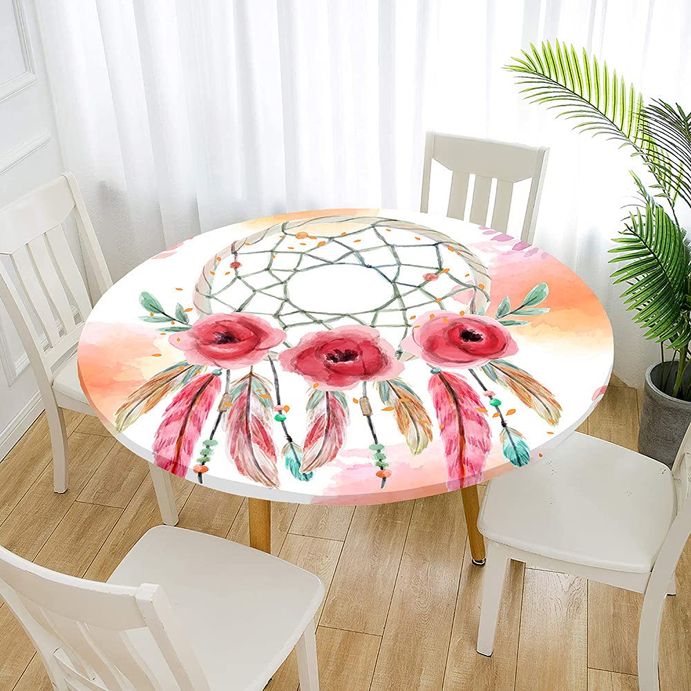 Hemore Nappe Avec élastique Bordé Couvre-table Ronde Couverture De Table à Tranchant élastique