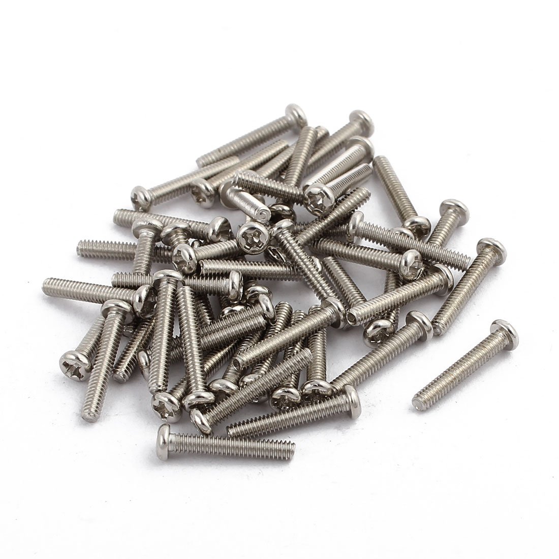 Uxcell Silver Sourcingmap 50Pcs M2 X 12Mm Stainless Steel Pan Head Phillips Machine Screw Bolts