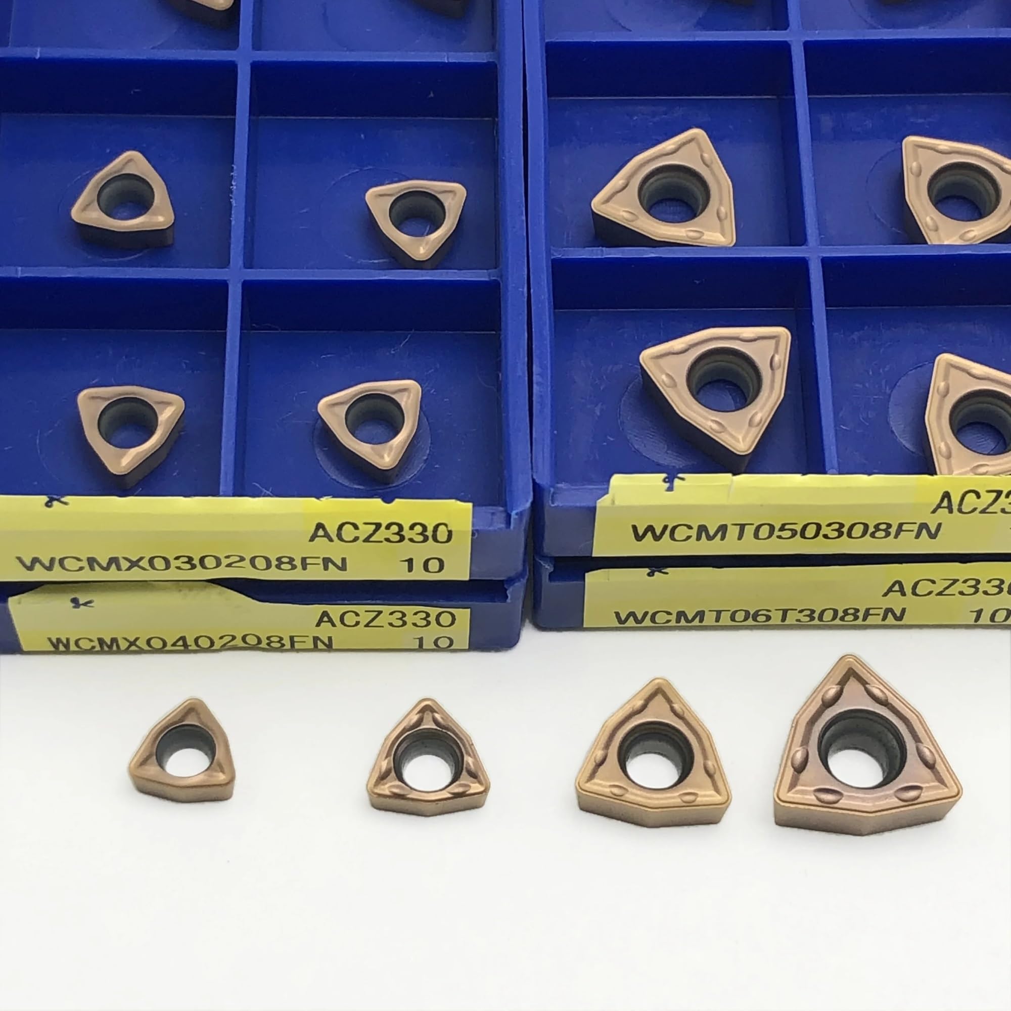 Herramienta De Corte Torno CNC Hoja Taladro 10 Piezas(WCMT080412FN ACZ330)