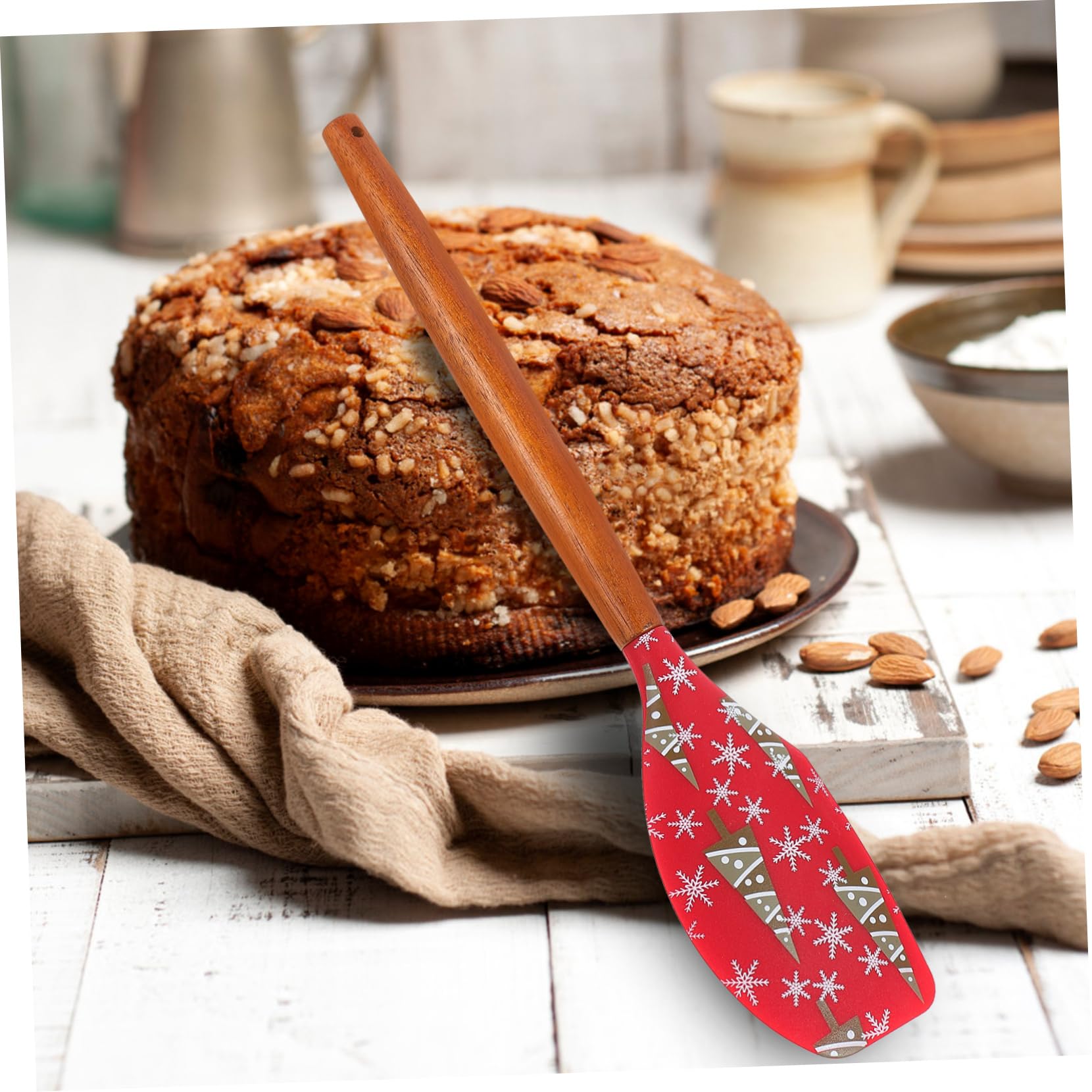 Cabilock 5 Sätze Weihnachtlicher Silikonspatel Zum Gären Von Fondant Tortenausstecher Wender Backzubehör Plätzchenbäcker Kuchendekorationsset Pfannkuchenmacher Flipper 2 Stück * 5