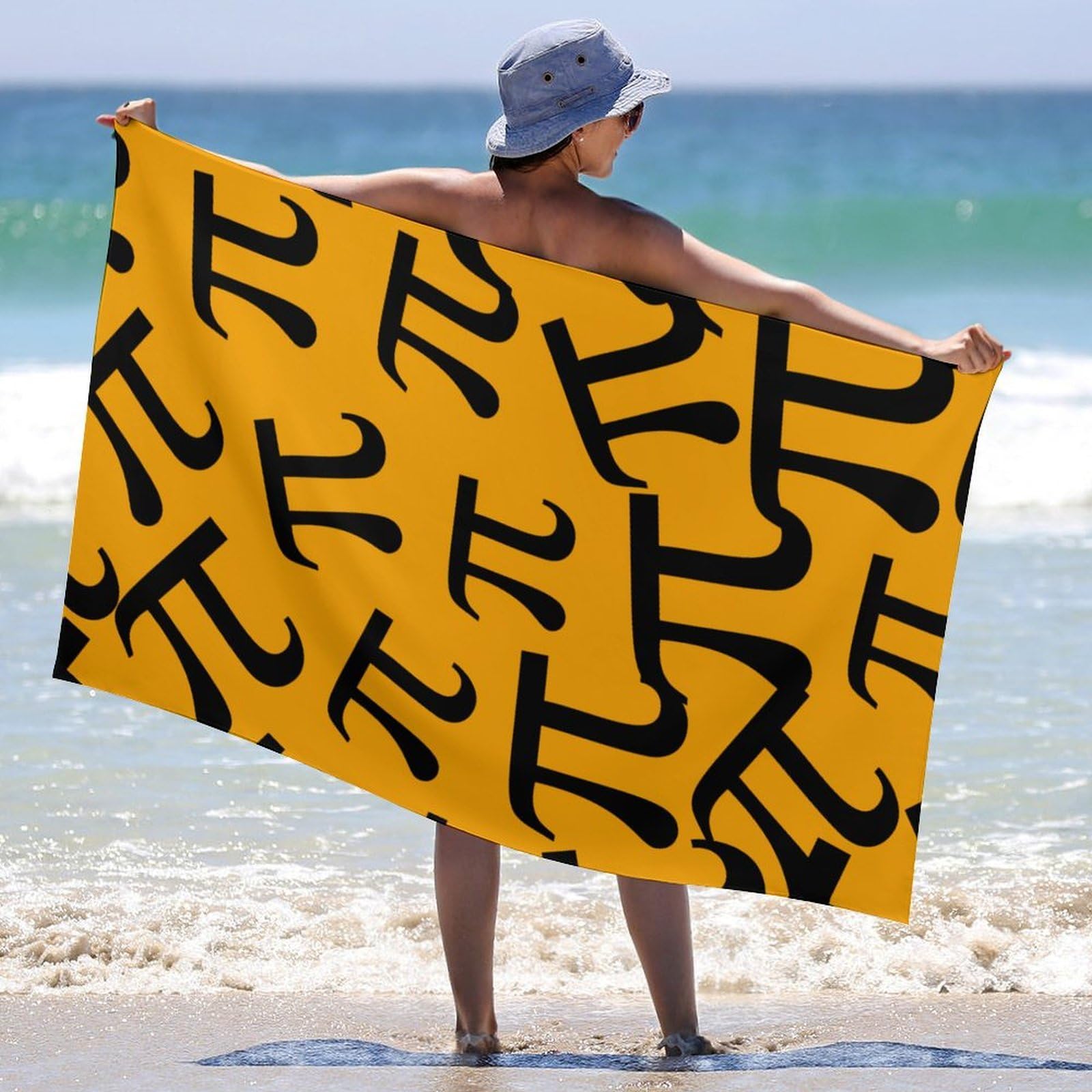 Pi-symbol.svg Weiches Badetuch, leicht, Strandtücher, bedruckt, saugfähig, Badzubehör
