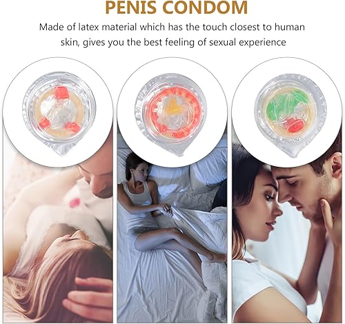 Miniatura 5 de Abaodam 12 condones de flores coloridas cómodas para hombres, condones de látex masculino, condones saborizados, manga segura, suministros de vida