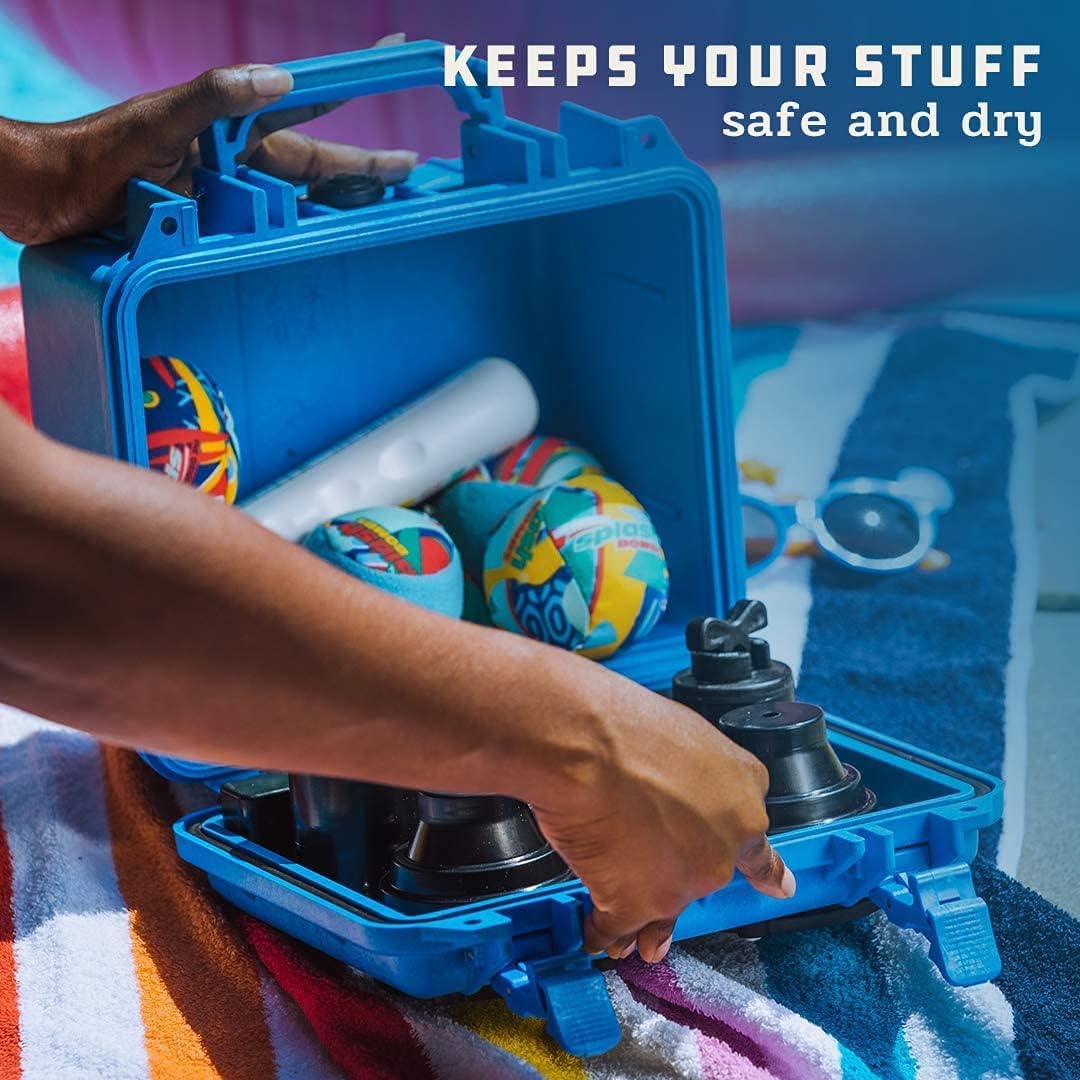 demerbox waterproof portable and rugged outdoor bluetooth speakers loud sound deep bass 40 hr battery life dry box usb charging multi pairi