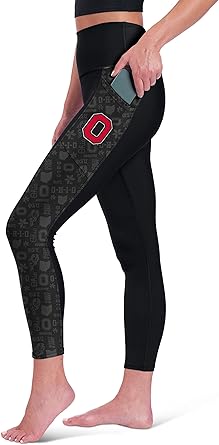 CERTO NCAA Womens NCAA Team 7/8 High Waist 2-Pocket Leggings