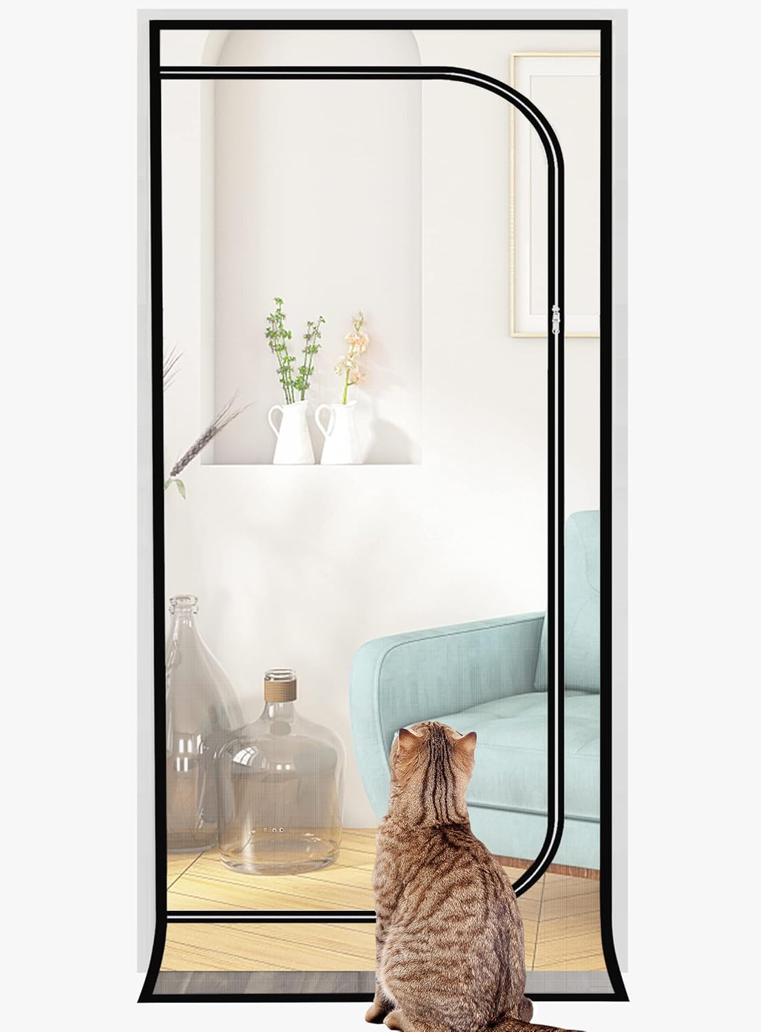 Sunolga Cat Screen Door Fits Door Size 36''x 82