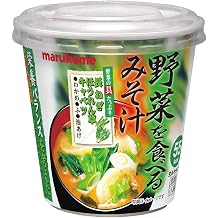 1 meal  6 pieces miso soup to eat Marukome cup vegetables