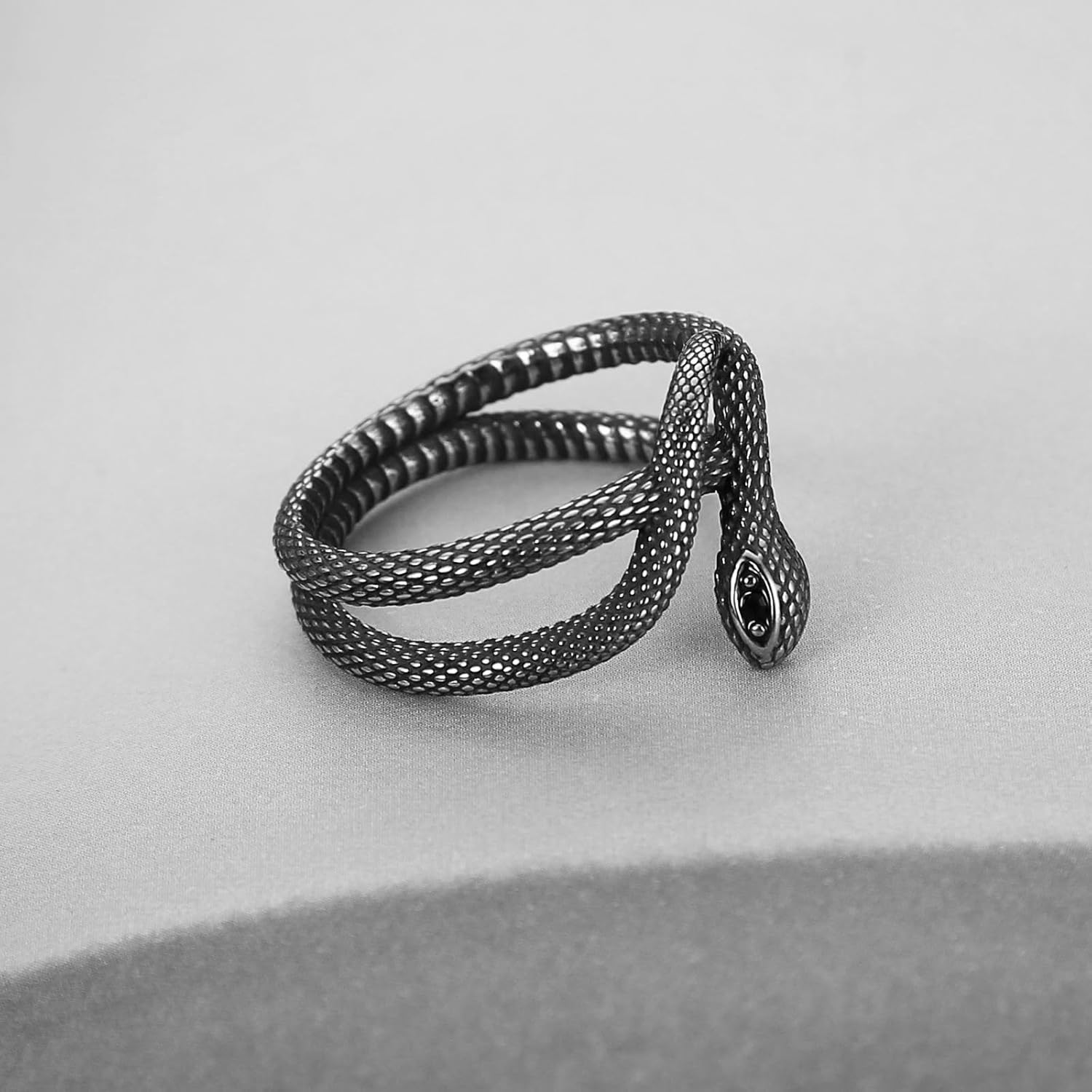 HZMAN Snake Ring for Men Women Stainless Steel Gothic Punk Animal Snake Rings Party Halloween Jewelry Gift - Image 5