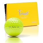 Trust Golf Ball | Aurora Bright Yellow | Soft | Distance | Straight Flight | Easy to Spot | Crystal Urethane Cover | 3-Piece | 12 Balls