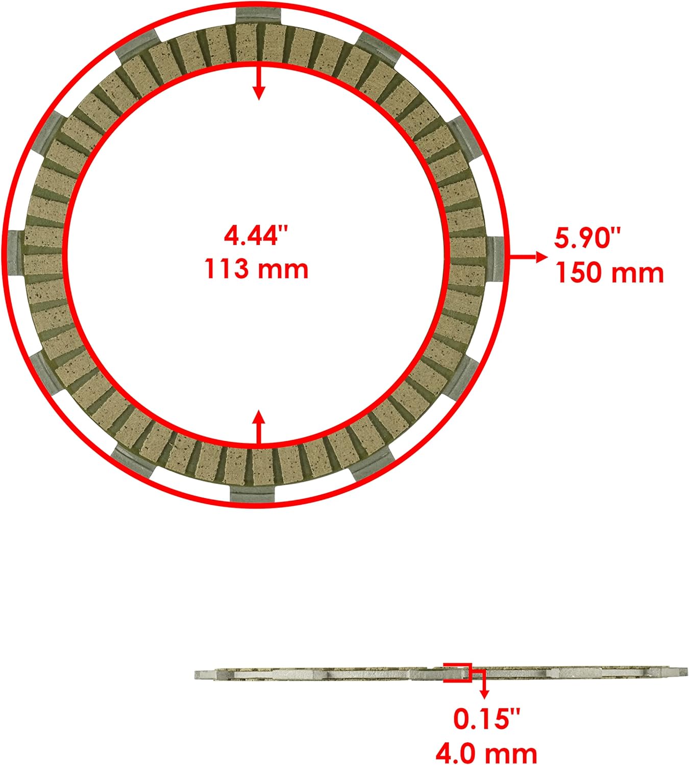 Caltric Clutch Friction and Steel Plates Kit Compatible with Suzuki GSX-R1000 GSXR1000 2012 2013 2014 2015 2016
