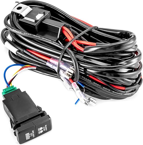 Vista 5 de WeiSen Kit de arnés de cableado LED de 3 derivaciones, interruptor de barra de luz y luz puntual compatible con Toyota Tacoma Tundra 4Runner RAV4