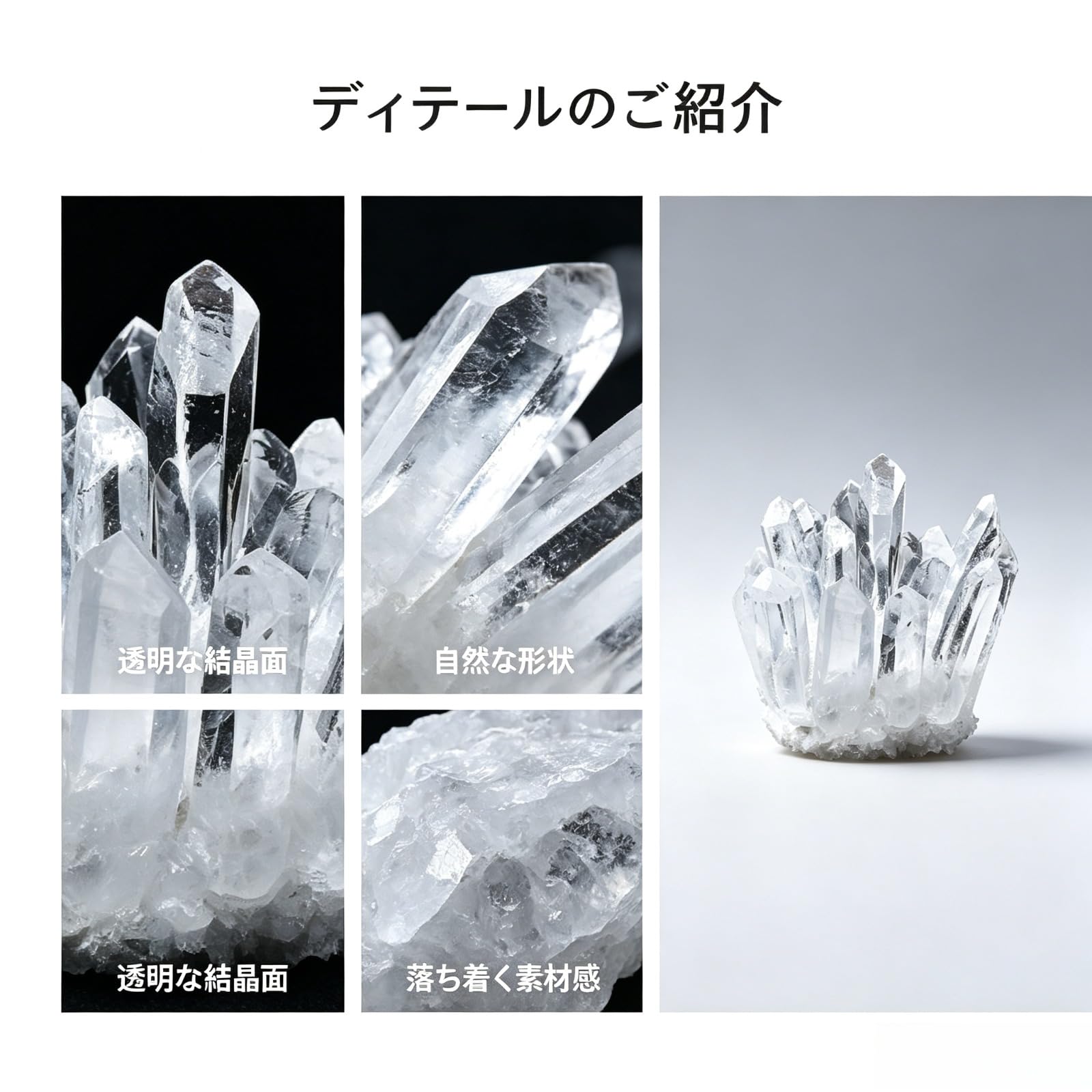 Amazon.co.jp: 水晶クラスター 原石置物 7 種類カラー選択可