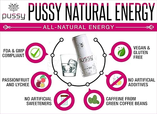 Miniatura 5 de Pussy Natural Energy Bebida (8.5 fl oz - Paquete de 4)