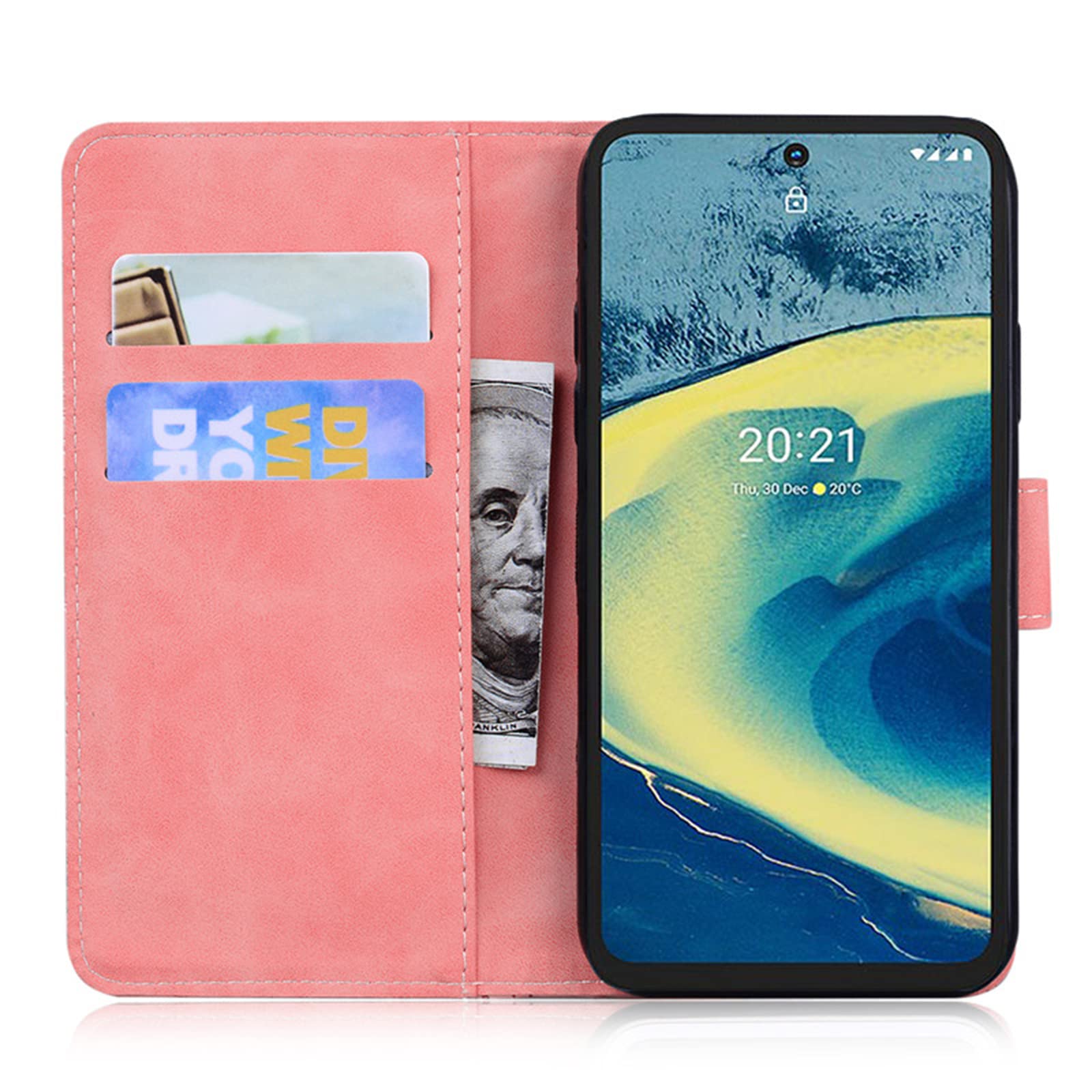 LTLGHYL Custodia per Google Pixel 6/6Pro, Flip Cover in Pelle Premium Portafoglio Custodia con Slot per Schede Kickstand E Protezione Fotocamera TPU Protezione Case,Viola,6 6.4