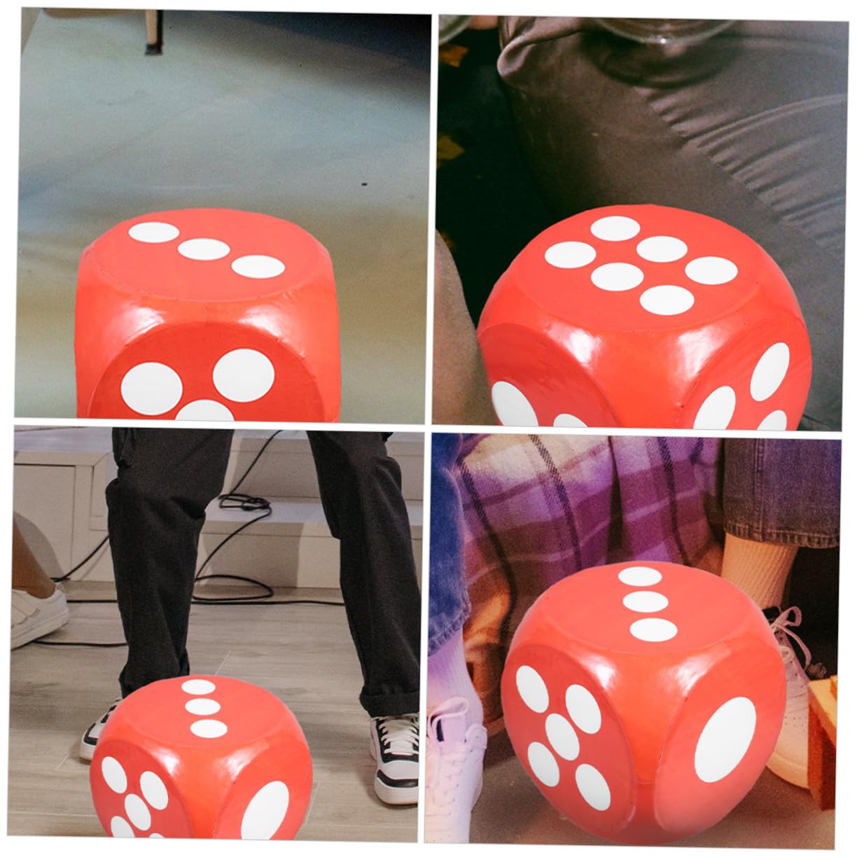 Dados de Espuma de Gran Tamaño Rojos para Enseñanza y Juegos de Fiesta Material Seguro y Uso Versátil para Adultos y Niños
