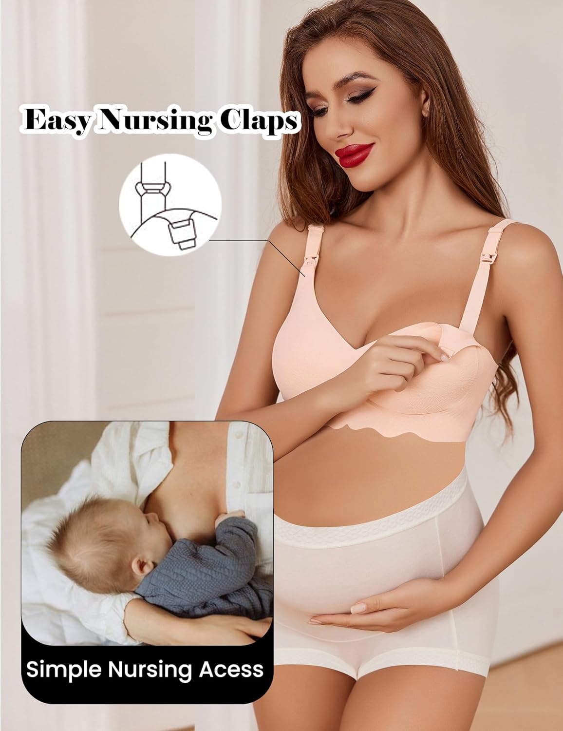 Avidlove Nursing Bras for Breastfeeding Seamless Ultra Comfort Maternity Bra Natural Shape Pregnancy Sleep Bralette - Image 2