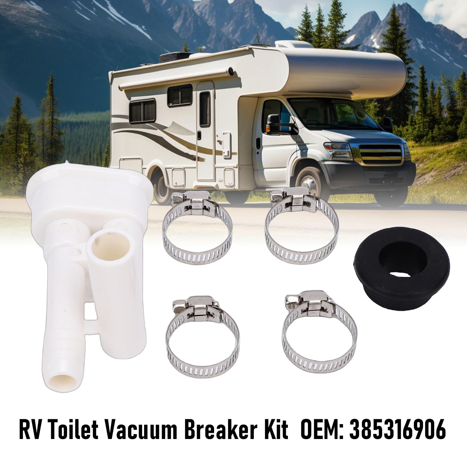 Tnfeeon Kit Interruttore Sottovuoto per WC Sealand VacuFlush, 385316906 La Sostituzione Previene Il Riflusso dell'Acqua e Gli Odori, Adatto al Modello di Spruzzatore Non Manuale