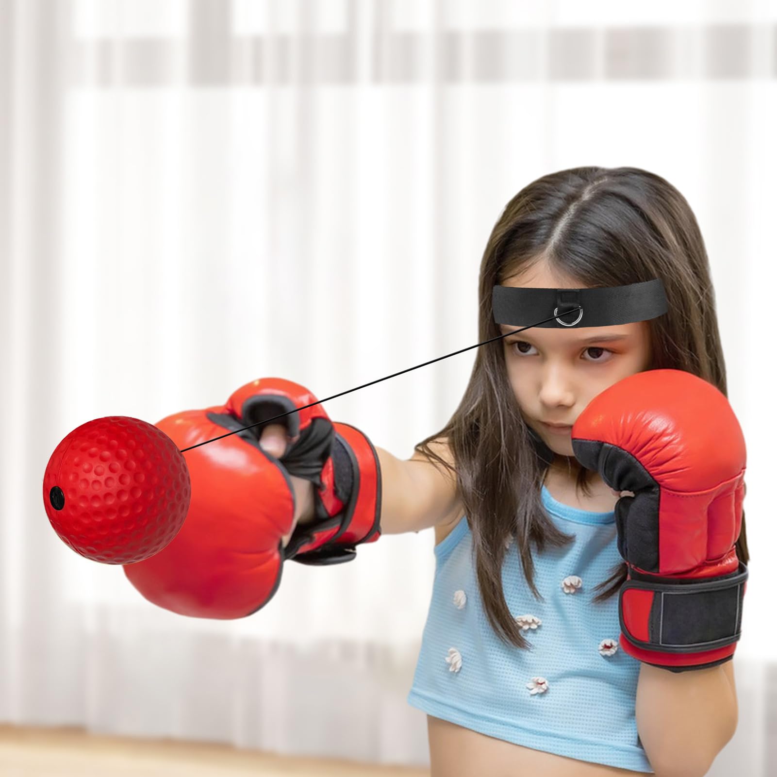 Boxing Reflex Ball Set De Banda Para La Cabeza - Práctica De Boxeo Con Banda Para La Cabeza | Reaccionar Entrenamiento Con | Mejorar La Velocidad Y La Coordinación Mano- De La Bola De Reflejo Al Ai