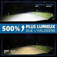 Sinoparcel H7 LED fényszóró izzó 6500K fehér 12V 35W 2db csomag 5