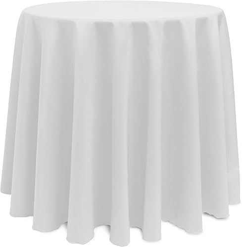Ultimate textil 102-inch redondo poliéster mantel de lino