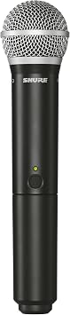 Shure BLX2/PG58 Handheld Wireless Transmitter with PG58 Vocal Mic Capsule - for use with BLX Wireless Microphone Systems (Receiver Sold Separately) | H8 Band