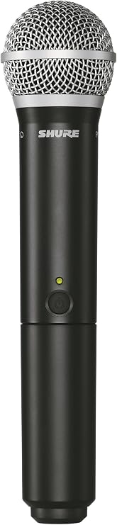 Shure BLX2/PG58 Handheld Wireless Transmitter with PG58 Vocal Mic Capsule - for use with BLX Wireless Microphone Systems (Receiver Sold Separately) | H8 Band