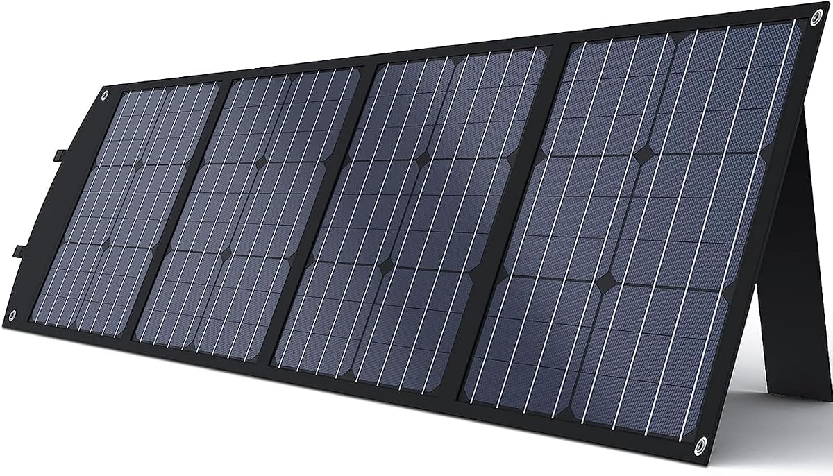 Panel solar portátil plegable de 120 W con USB-C PD para central eléctrica | 23,5 % de conversión solar, salida USB-C PD60W y USB-A de 24 W, compatibilidad con múltiples conectores, IP65 preparado para exteriores