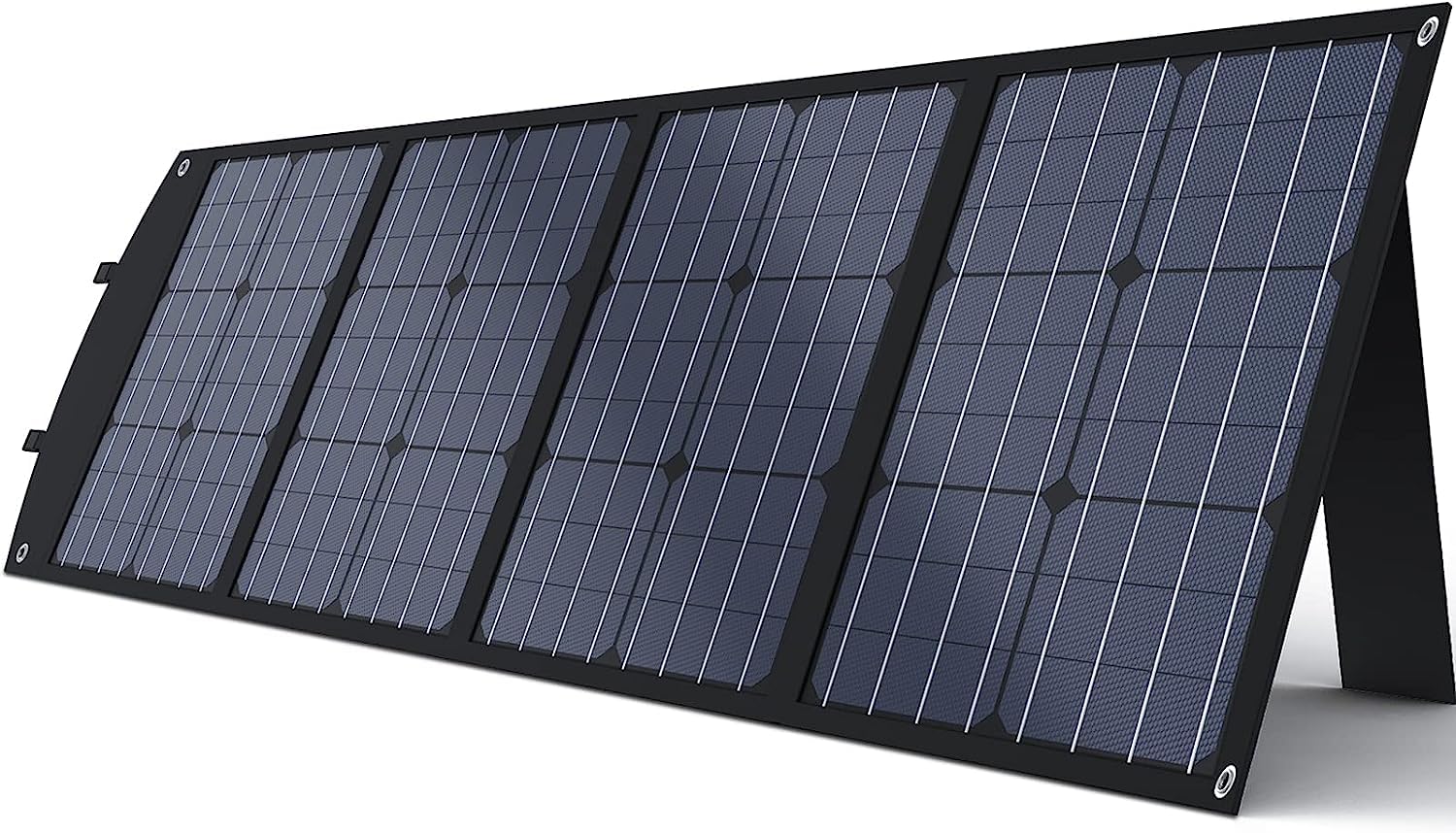 BALDR 120W Portable Solar Panel for Jackery/ECOFLOW/Flashfish/ROCKPALS Power Station Generator, Foldable Solar Cell Charge