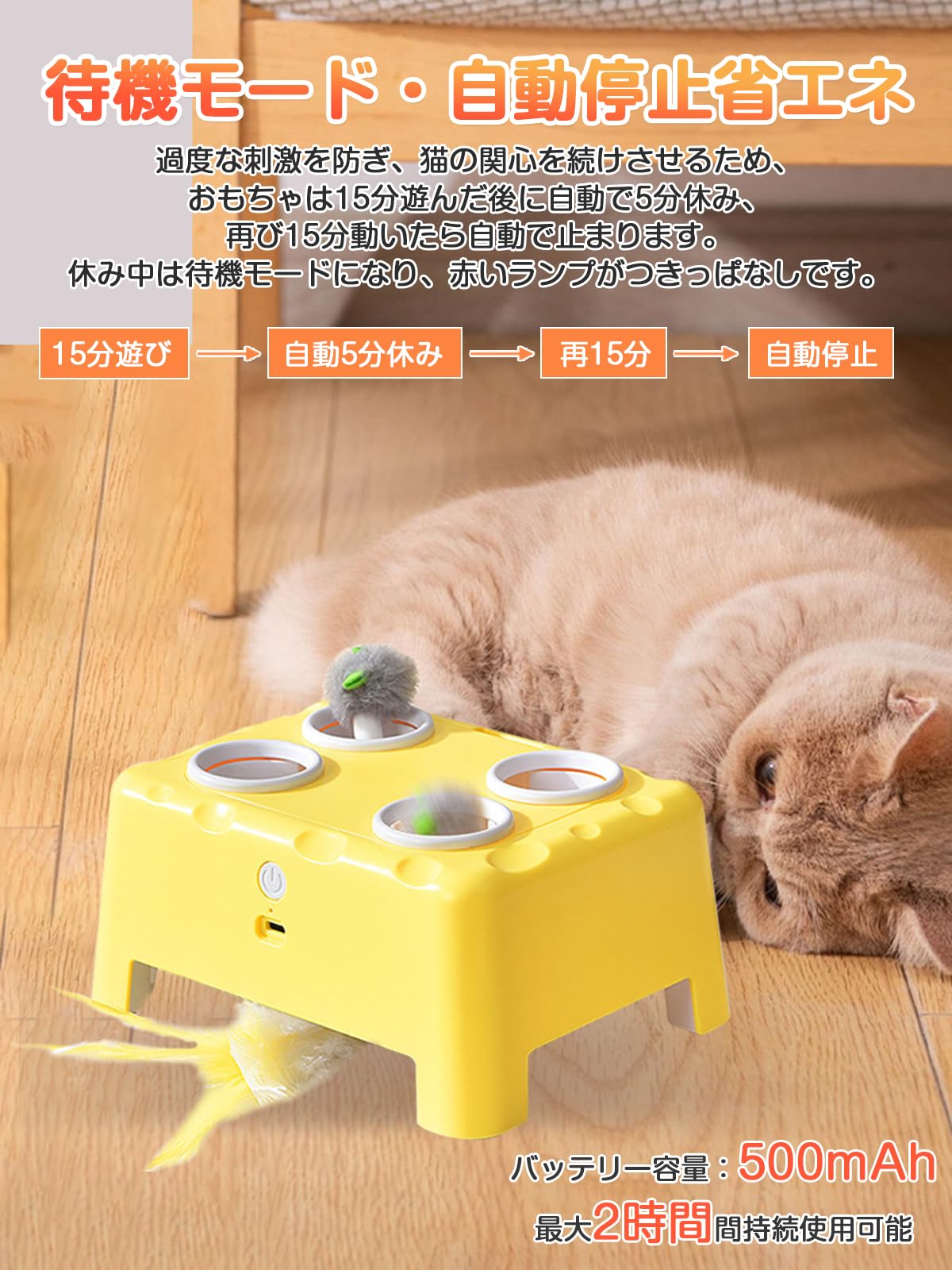 Amazon.co.jp: 【2026年最新チーズ魔法屋】ネコ おもちゃ 電動 自動