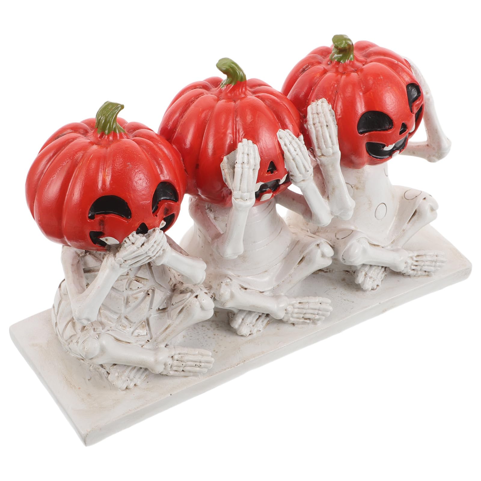Figurine citrouille squelette pour décoration table Halloween maison