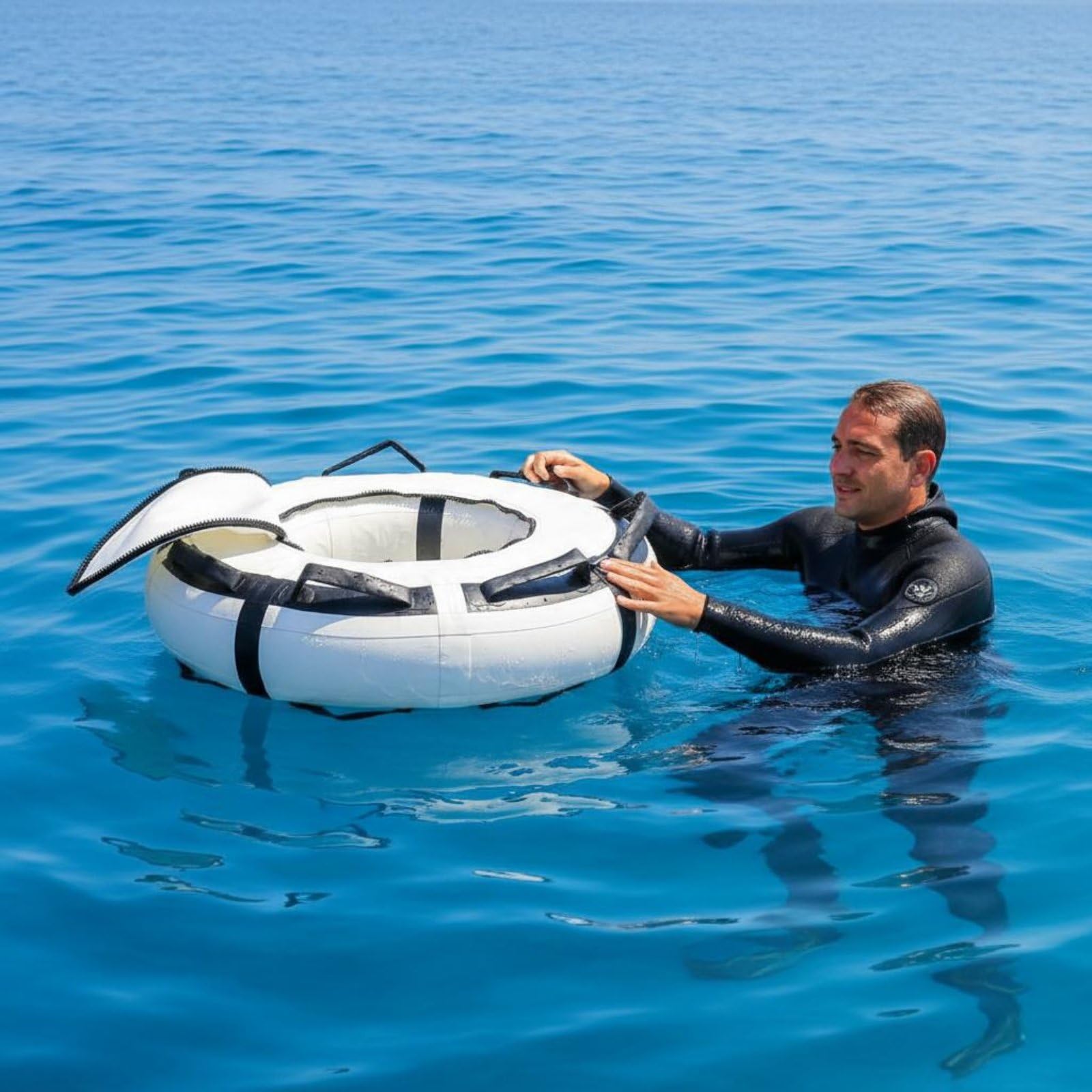 Freitauchboje schwimmfähig Schwimmboje fürs Freitauchen leicht sichtbar PVC Signalboje für Freitaucher, Taucher, See