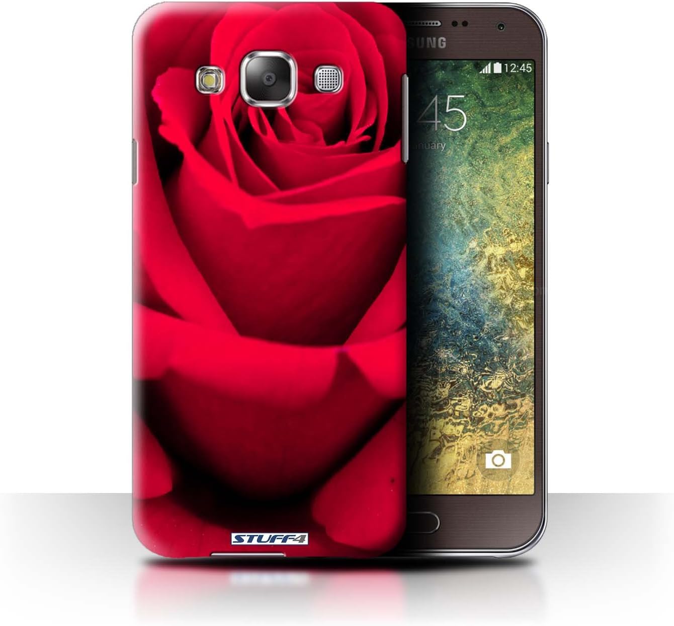 STUFF4 Phone Case / Cover for Samsung Galaxy E5/E500 / Bright Rose Design / Floral Garden Flowers Collection