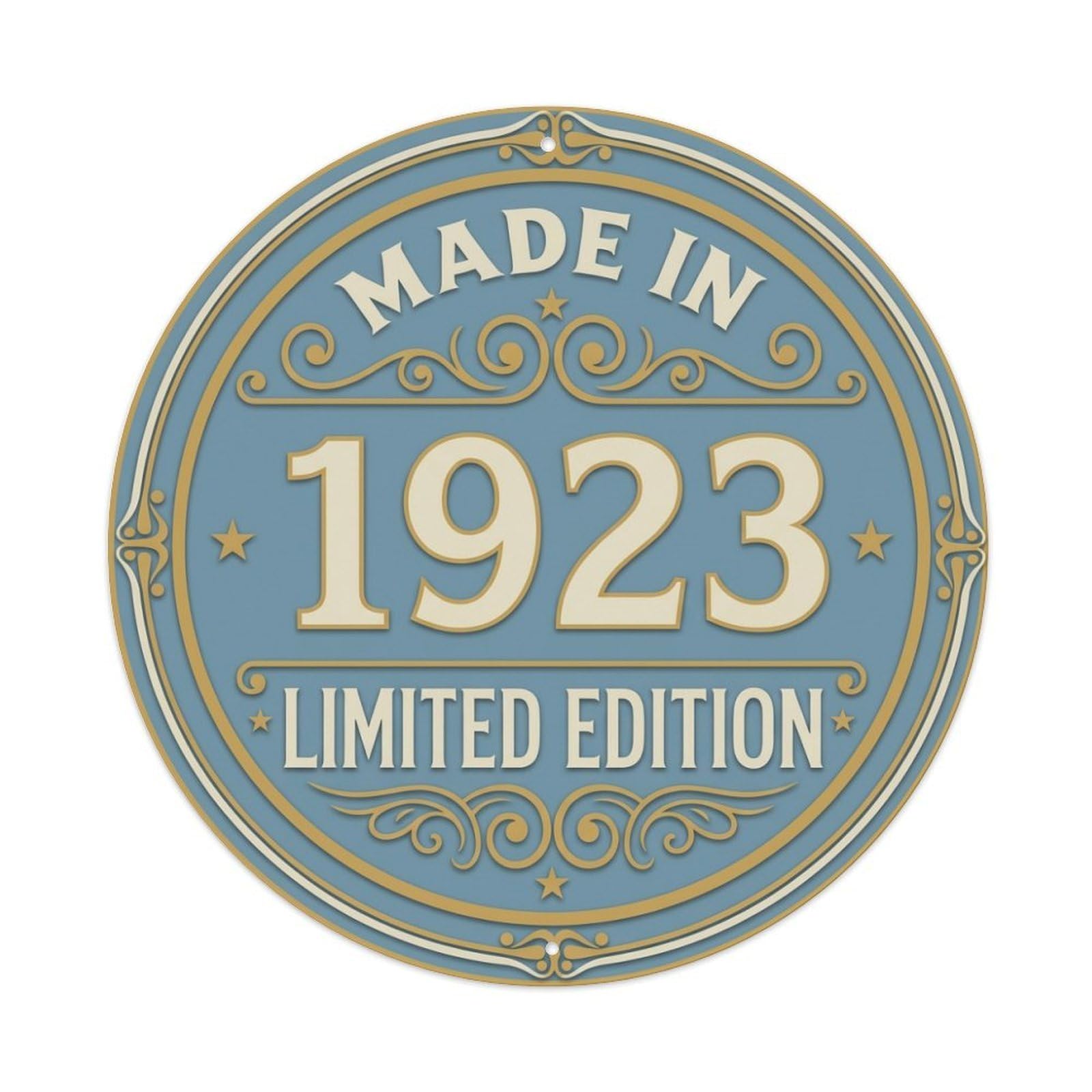 Made In 1923 Limited Edition Metal Tin Sign